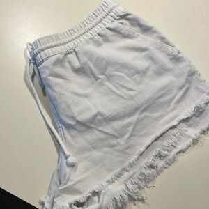 Aerie off white drawstring shorts